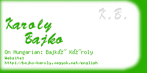 karoly bajko business card